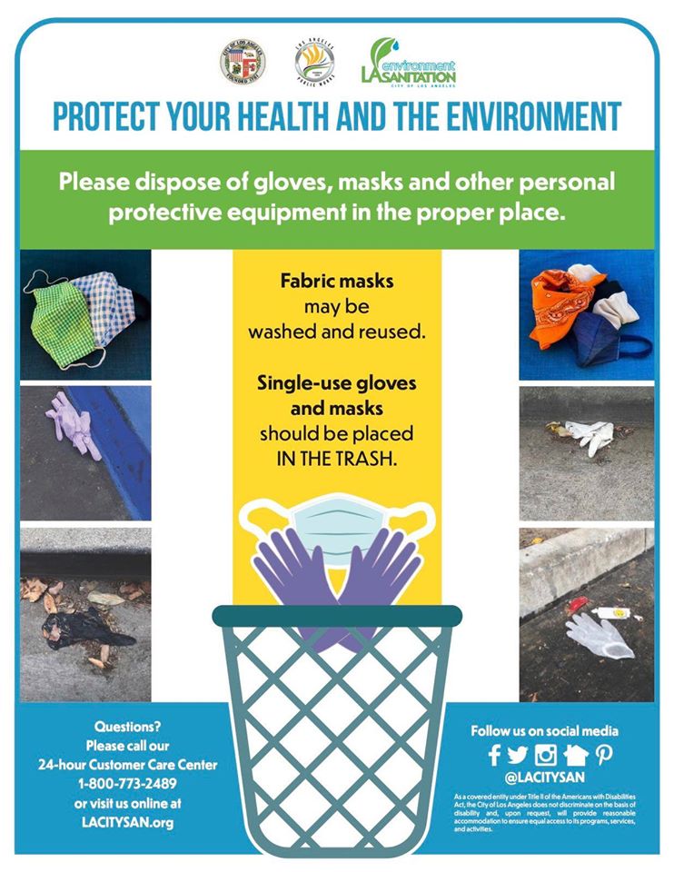 Throw out used PPE