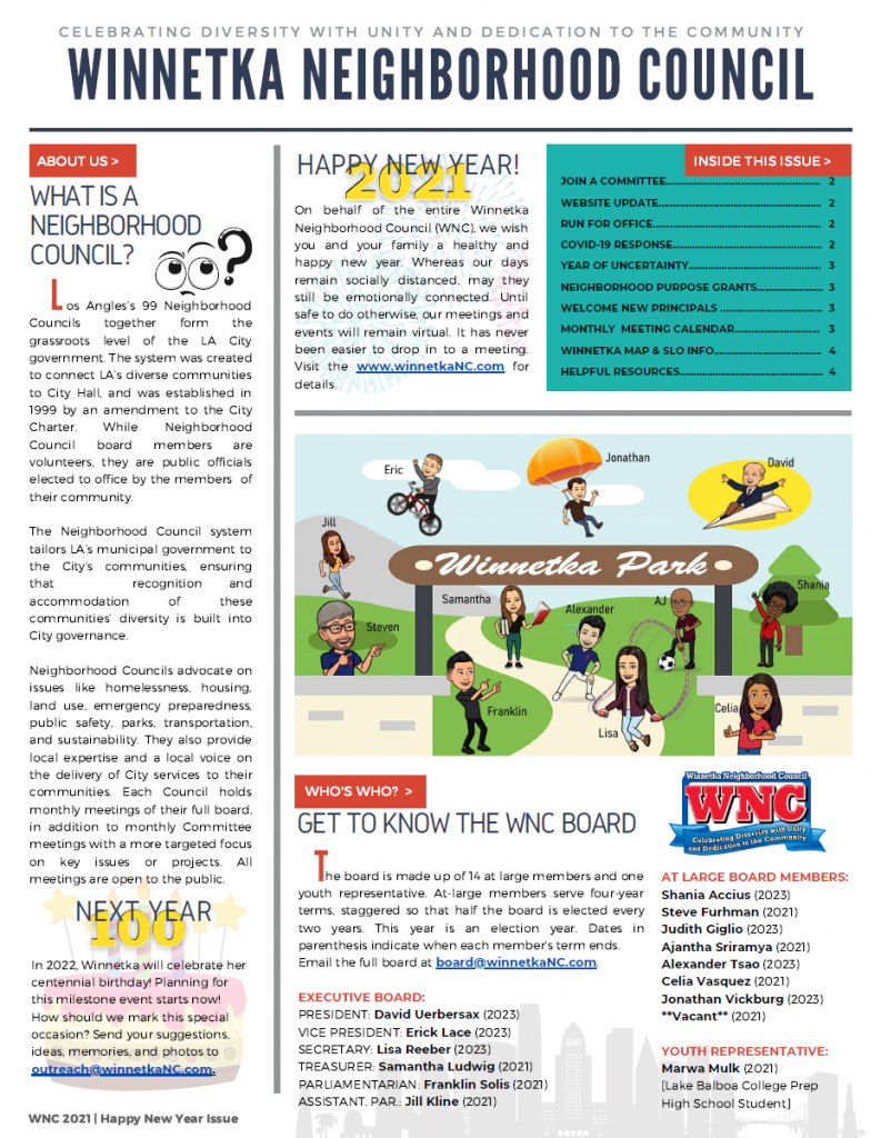 Newsletter Page One