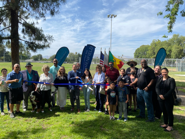 group at winnetka park ribbon cutting