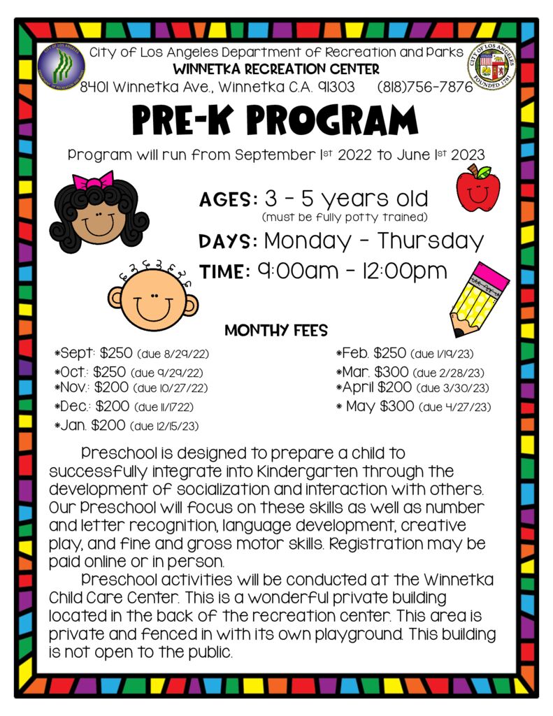 thumbnail of 2022 Winnetka Pre-K Flyer