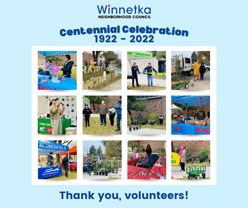 Thank you Centennial Volunteers
