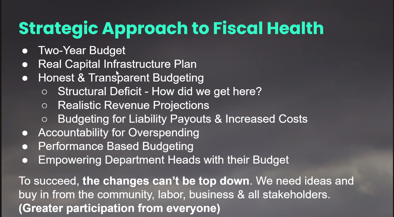 Strategic Approach to Fiscal Health by the City Controller Office
