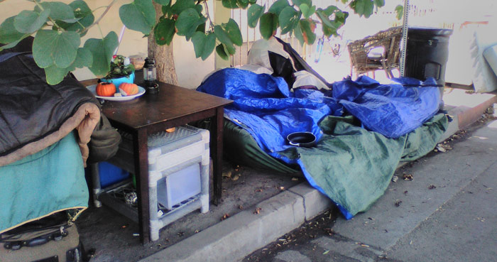 Homeless encampment