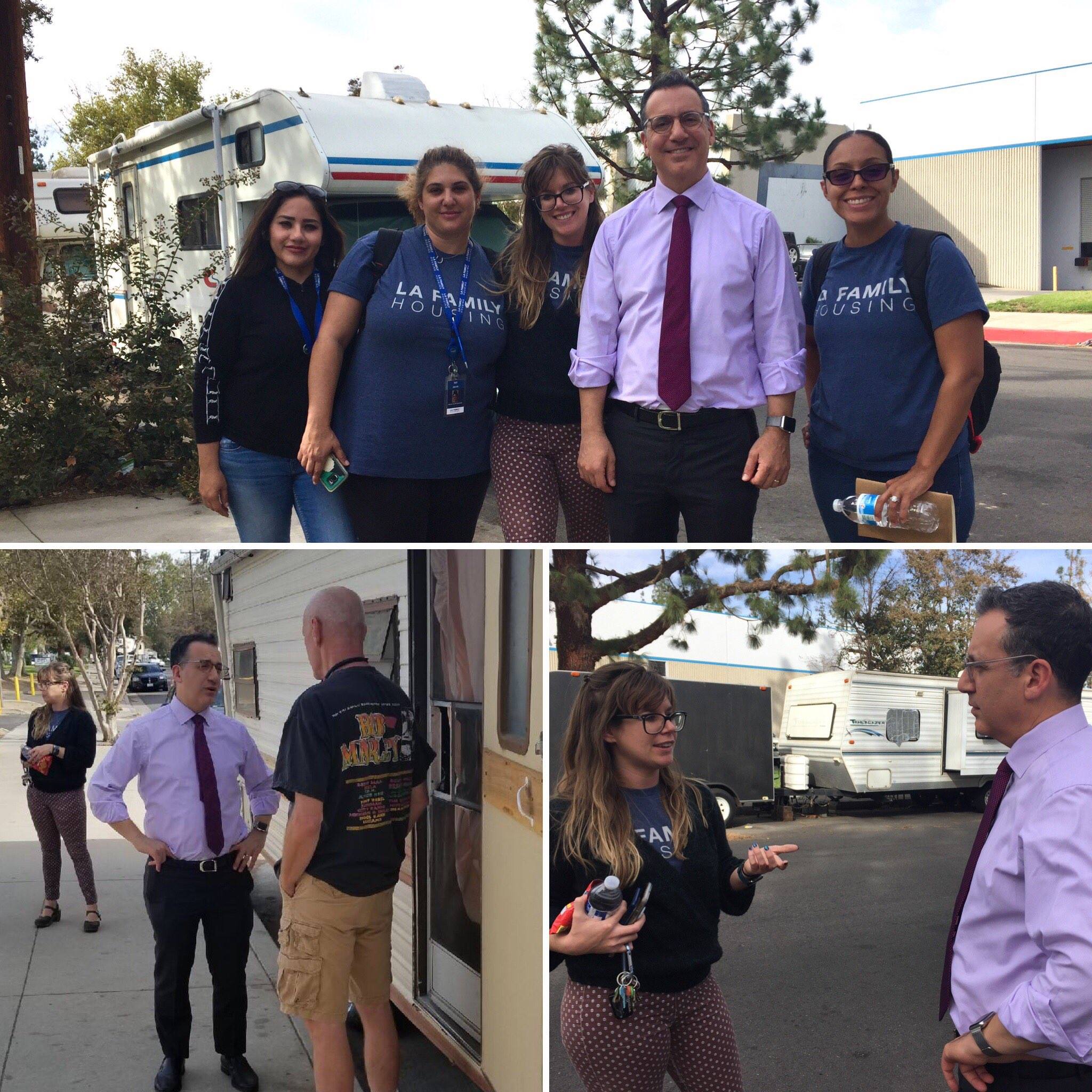 Councilmember Blumenfield Meets Winnetka Homeless